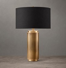 Pair of Restoration Hardware Brass Lamps picture