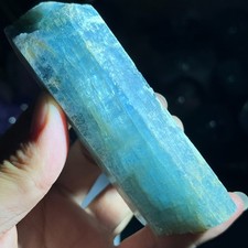 217g Natural Aquamarine Terminated Gemstone Raw Crystal Column Specimen Healing picture