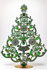 Czech XXL Huge Rhinestone Xmas Tree 34 cm / 13.5 in Decoration   picture