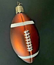 FOOTBALL CHRISTMAS ORNAMENT OLD WORLD GLASS SPORTS 44011 picture