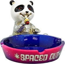 Fantasy Gifts Spaced Out Panda Polyresin Ashtray - 5.6