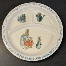 Vintage Beatrix Potter Peter Rabbit Melamine Divided Dinner Plate F. Warne Eden picture