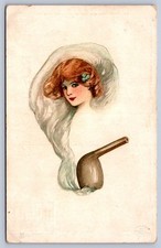 DS1/ Samuel Schmucker Postcard c1910 Woman Fantasy Sherry Dress Glass Cup 287 picture