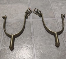 US AB Cavalry Spurs Vintage Nickel A. Buermann picture