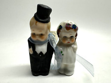 Vintage 1940' 1950'S Bride and Groom Salt and Pepper Shakers  Japan picture