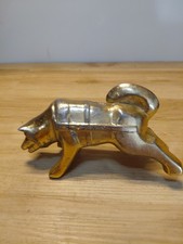 Brockway Motor Truck Company Husky Hood Gold  Ornament Mascot Vintage Rare picture