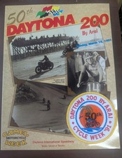 1991 Daytona 200 50th Anniversary Program, W/ Patch Attached Gorgeous Condition picture