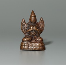 Tibet 19th Century Old Antique Buddhist Alloy Copper Buddha Statue Tsong Kha-pa picture