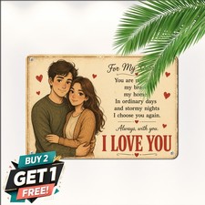 Romantic Elderly Couple Love Plaque Vintage Sweetheart Anniversary Sign picture