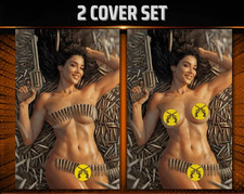 Gun Honey Doubles Down #3 Shikarii 2 Full Variant Cover Set Titan Comics LTD 750 picture