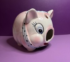 Vintage Lefton Pig Piggy Bank Cork Nose (missing) anthropomorphic picture