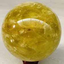 1900G Natural Yellow crystal ball Quartz Citrine sphere Mineral healing 4.18LB picture