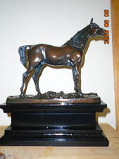 P.J.Mene signed Bronze Metal Stallion Arabian Horse Sculpture picture