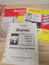 Lot Of 3 Vintage Starrett Granite Surface Plate Division Catalogs picture