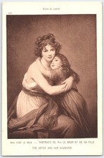 Vintage Musée du Louvre Mme Vigée Le Brun Portrait Postcard picture