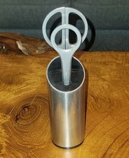 Vintage Lerche Solingen Germany MCM Desk Set Cylinder Full Moon Scissors Opener picture
