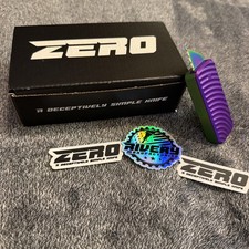 Rivery MFG Zero Original CadLab Green Purple Joker Combo Custom Serrated Blade picture