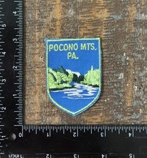 Vintage Pocono Mountains Pennsylvania Scenic Souvenir Sew-On Patch NOS 1960s picture