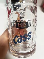 MLB World Tour Seoul Series LA Dodgers SD padres Rare Beer Glass Bottle 16.9 oz picture