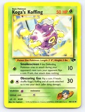 Koga's Koffing 48/132 Uncommon Gym Challenge Pokemon Unlimited Damaged picture