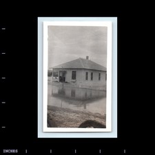 Old Vintage Photo HOUSE IN FLOOD FLOODED STREET FLOODING picture