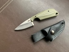 CRKT Minimalist Drop Point 154CM Blade, + Flytanium Green Micarta Handle Scales picture