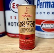Vintage Archer Outboard Motor Oil Can 16oz Empty picture