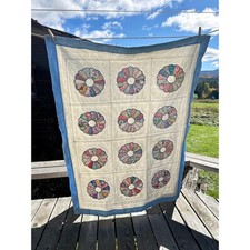 Vintage Dresden Plate quilt handmade single bed quilt child quilt wall hanging picture