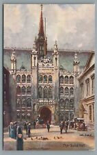 Tuck's & Sons The Guildhall London England Morris NY Oilette Art Vtg Postcard picture