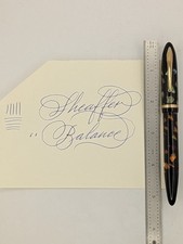 Sheaffer Balance Ebonized Pearl Fountain Pen 14k Gold Nib Restored % picture