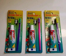 Vintage 1990s Ranir Smile Set for Kids Aquafresh NOS Dental Kit Lot of 3 Rare  picture