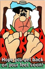 Fred Flintstone Get Well Cartoon Postcards Postcard picture