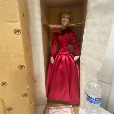 Ashton Drake Galleries Princess Diana World’s Beloved Rose Beaded Red Dress COA picture