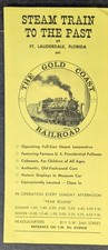 **VINTAGE GOLD COAST RAILROAD STEAM TRAIN TO THE PAST SOUVENIR BROCHURE** picture
