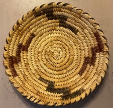 VTG Native American Papago Tohono O'odham Basket Tray Lightning Bolts 7.5