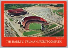 Kansas City MO Harry S Truman Sports Complex Chiefs Royals Stadium Postcard P1 picture