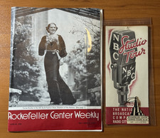 1935 Rockefeller Center Weekly + Guided Tour Ticket NBC Studio Tour NYC Ephemera picture