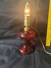 Vintage Fenton Art Glass Converted Oil Lamp Works Flawless Shape picture