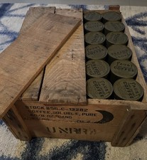 WWII US ARMY Coffee C Ration Forbes Soluble Tea & Coffee Company Great Cond 1945 picture