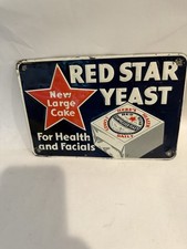 Vintage Red Star Yeast Metal Sign picture