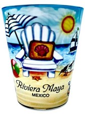 Riviera Maya Mexico Beach Chair In And Out Shot Glass picture