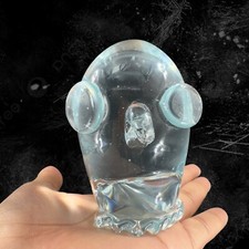 Lucio Zanetti Murano Clear Glass Big Eyed Bird Owl Whimsical Italian Glass VTG picture