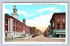 Burlington VT-Vermont, Church Street From Main, Antique, Vintage Postcard picture