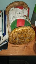 Hand Painted Ceramic Sleeping Mouse Figurine, 