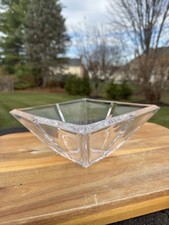 Rosenthal Madison Square Crystal Bowl 8.25” Modern Square Dish Germany picture