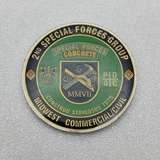 2nd Special Forces Group Midwest Commercial/Civil Challenge Coin picture