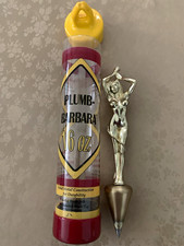 Plumb Barbara Vintage Original 16 oz Plumb Bob Solid Brass with Plastic Tube picture