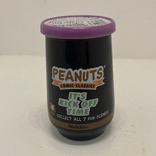 Welch's Concord Grape Jelly Peanuts Comic Classics NFL 1997 Jar Purple Lid picture