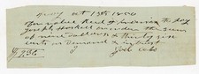 1875 Handwritten Promissory Note IOU – Joel Cook to Joseph Harker picture