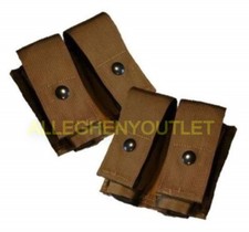 Lot of 2 USGI Double 40MM HE High Explosive/Grenade MOLLE Pouch Coyote NEW NIB  picture
